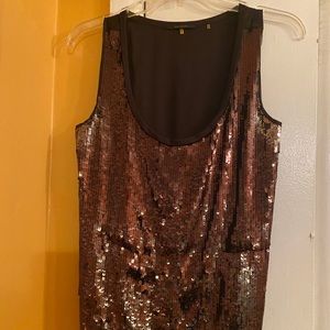 Copper sequin blouse
